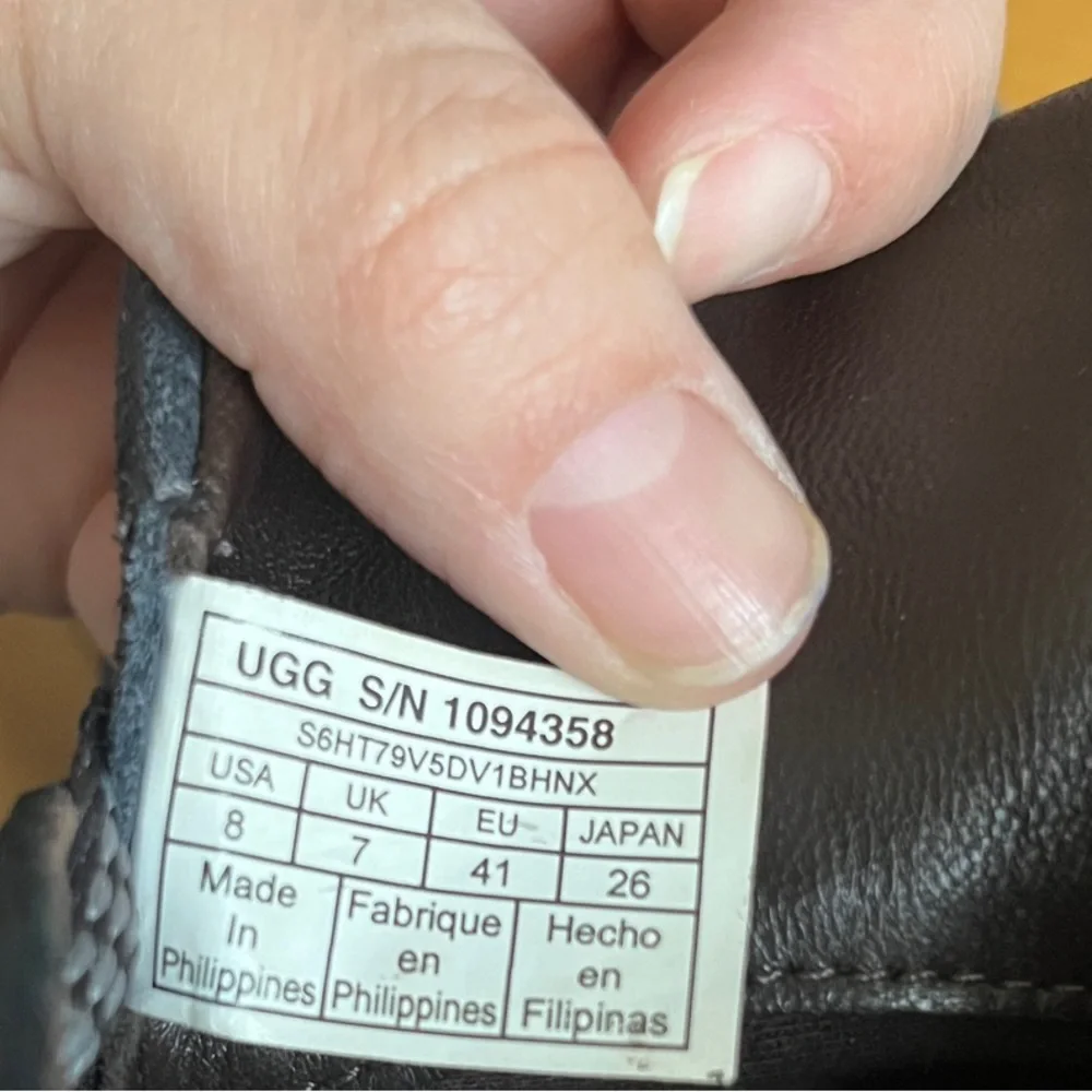 UGG Men's Charcoal leather Chukka Boots with gray Soles